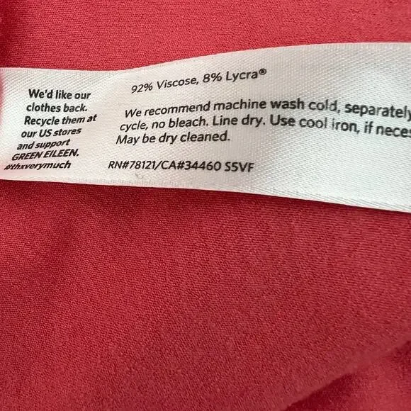 Eileen Fisher Tunic Top 2X Coral Stretch Jersey Viscose Lycra - Picture 5 of 5